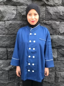 Kemeja Koki Kancing Ganda Tengah
